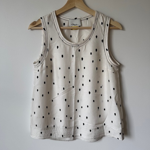 3.1 Phillip Lim Tops - 3.1 Phillip Lim White and Black Polka Dot Camisole